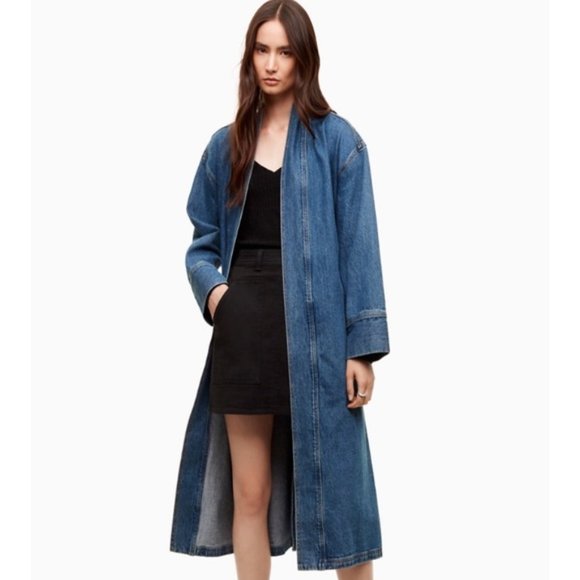 Jackets & Blazers - Aritzia Wilfred Free Colpa Long Denim Jacket